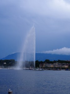 レマン湖の噴水