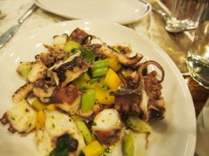 タコのサラダ。タコが柔らかくて美味しい！