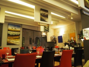 モダンな内装。