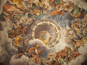 天井には神様が大勢。