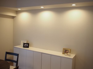 ダイニングのダウンライト