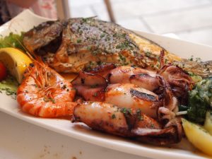 シーフードのグリル