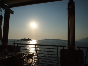 パレスホテルからの夕日