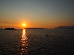 パレスホテルからの夕日2