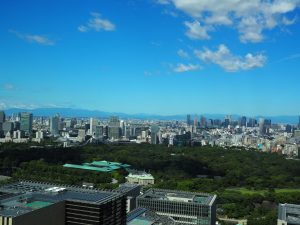 皇居と富士山